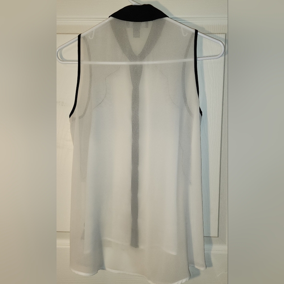 BCX women's sleveless white and black blouse size XS - Picture 4 of 5